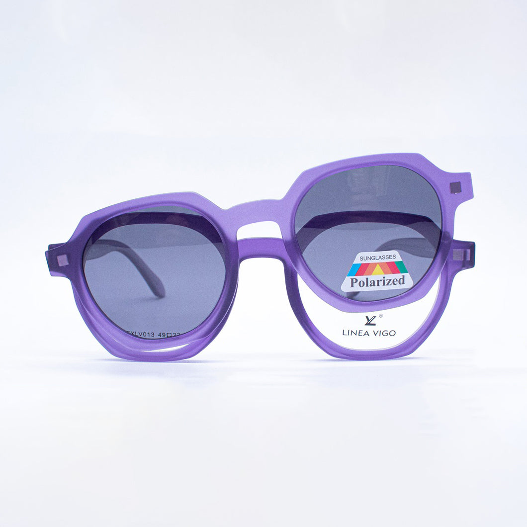 Lentes Ópticos Vigo Clip-On | Xavier Lila - Mr. Visión - lentes-clip-on-opticos-sol-intercambiables-mr-vision-lila-326