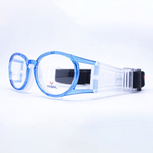 Lentes Ópticos Lentes Deportivos con Protección UV para Ciclismo, Tenis, Futbol Celeste - Mr. Visión - lentes-deportivos-opticos-nino-receta-filtro-uv-mr-vision-celeste-172