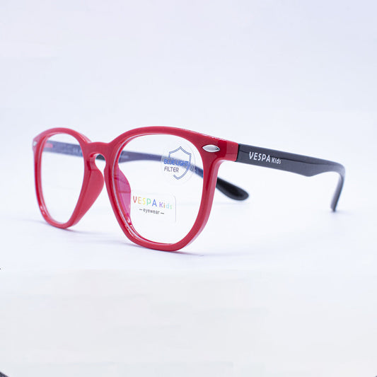 Lentes Ópticos Vespa Kids | Indigo Rojo - Mr. Visión - lentes-ninos-sindrome-down-resistentes-comodos-rojo-105