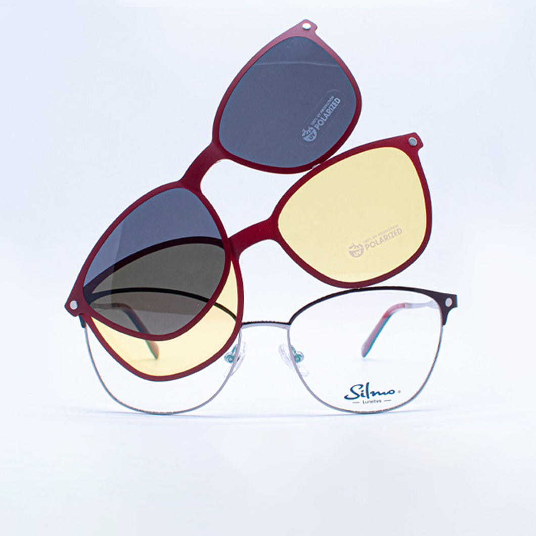 Lentes Ópticos Silmo Clip-On | Maya Rojo - Mr. Visión - lentes-opticos-clip-on-mujer-filtro-uv-gratis-mr-vision-rojo-108