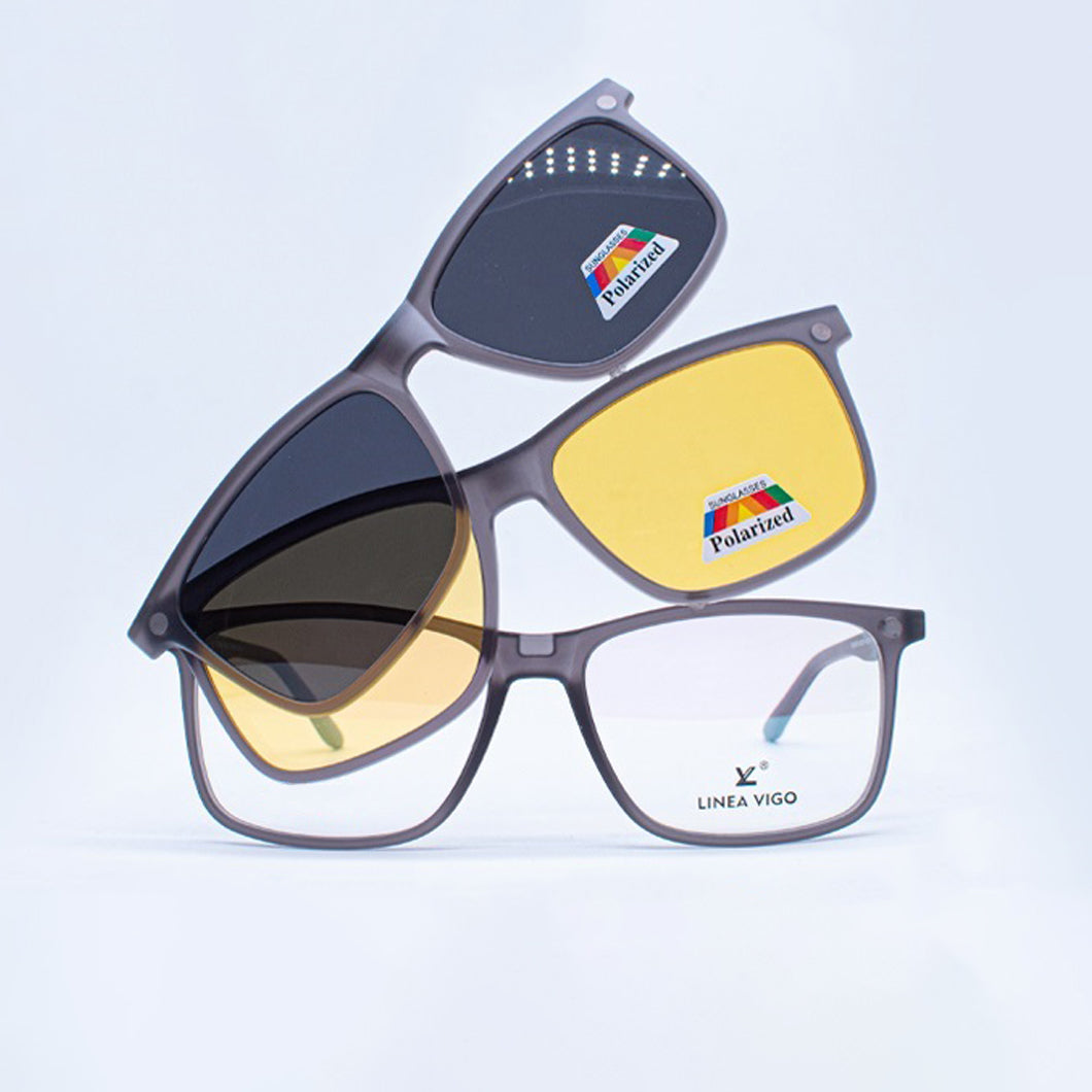 Lentes Ópticos Vigo Clip-On | Peter Gris - Mr. Visión