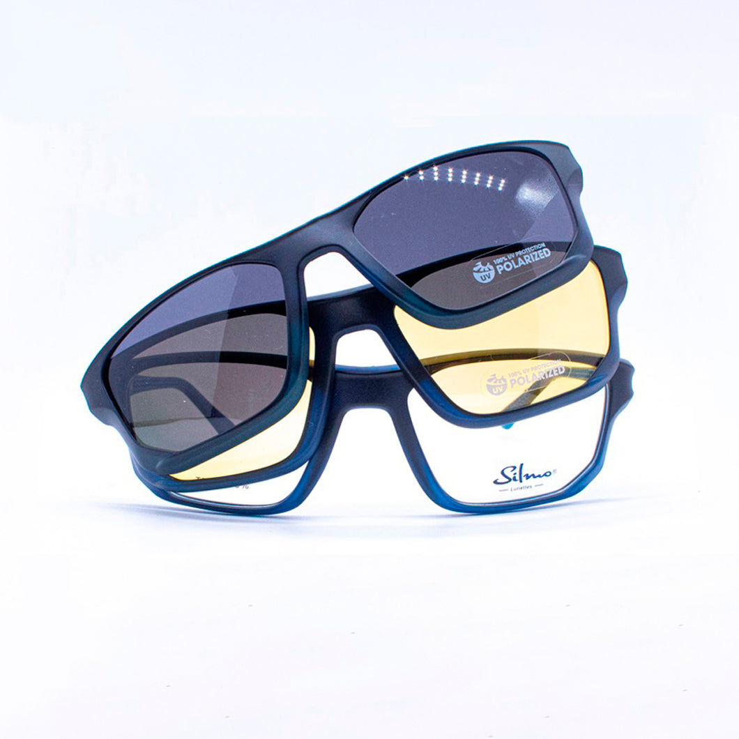 Lentes Ópticos Silmo Clip-On | Theodore Azul - Mr. Visión