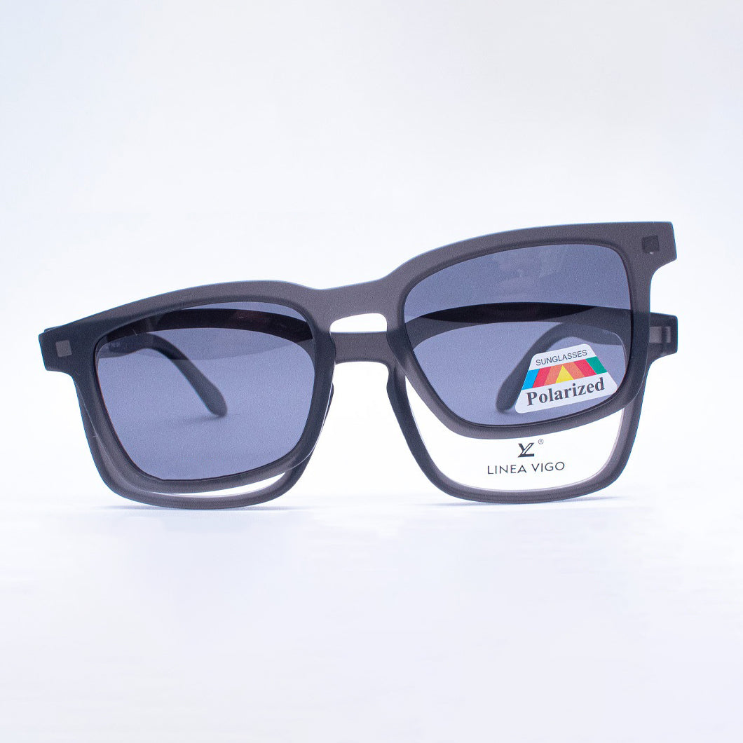 Lentes Ópticos Vigo Clip-On | Bruce Gris - Mr. Visión