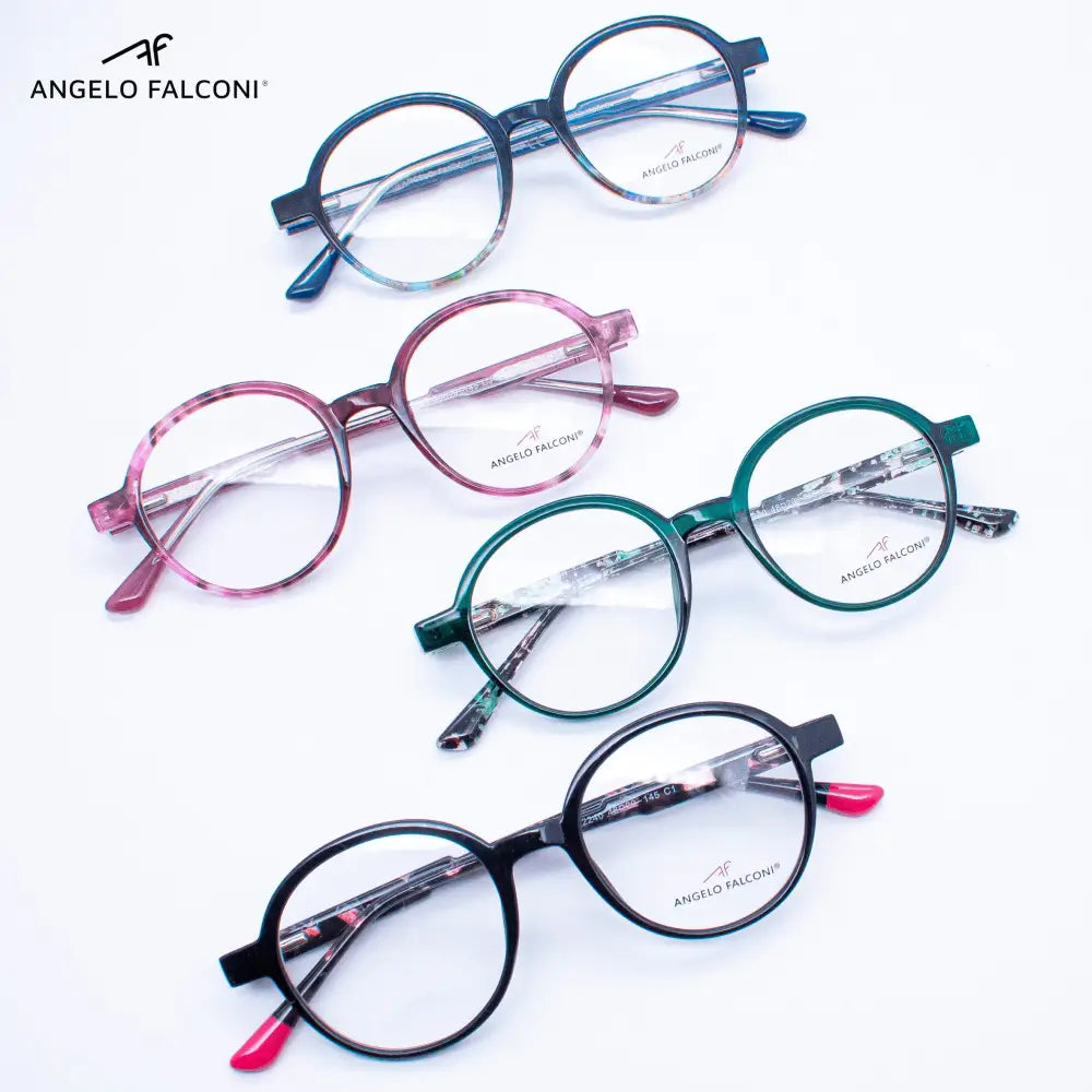 Lentes Ópticos de Mujer | Diseño Moderno y Filtro UV - Mr. Visión Mujer azul rosado verde negro  Circular AF | Antonella