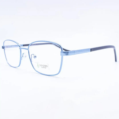 Lentes ópticos marco metalico azul con filtro antirreflejo y UV