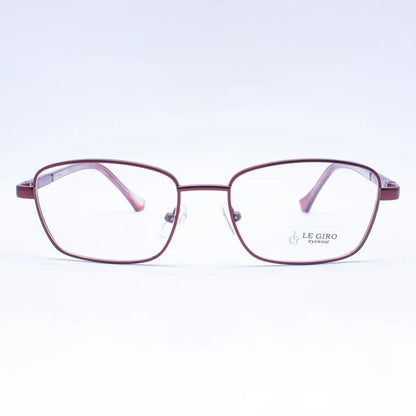 Lentes ópticos marco metálico rojo con antirreflejo