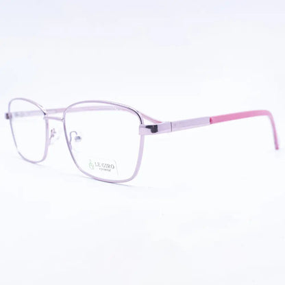 Lentes ópticos marco metálico rosado con filtro antirreflejo y UV