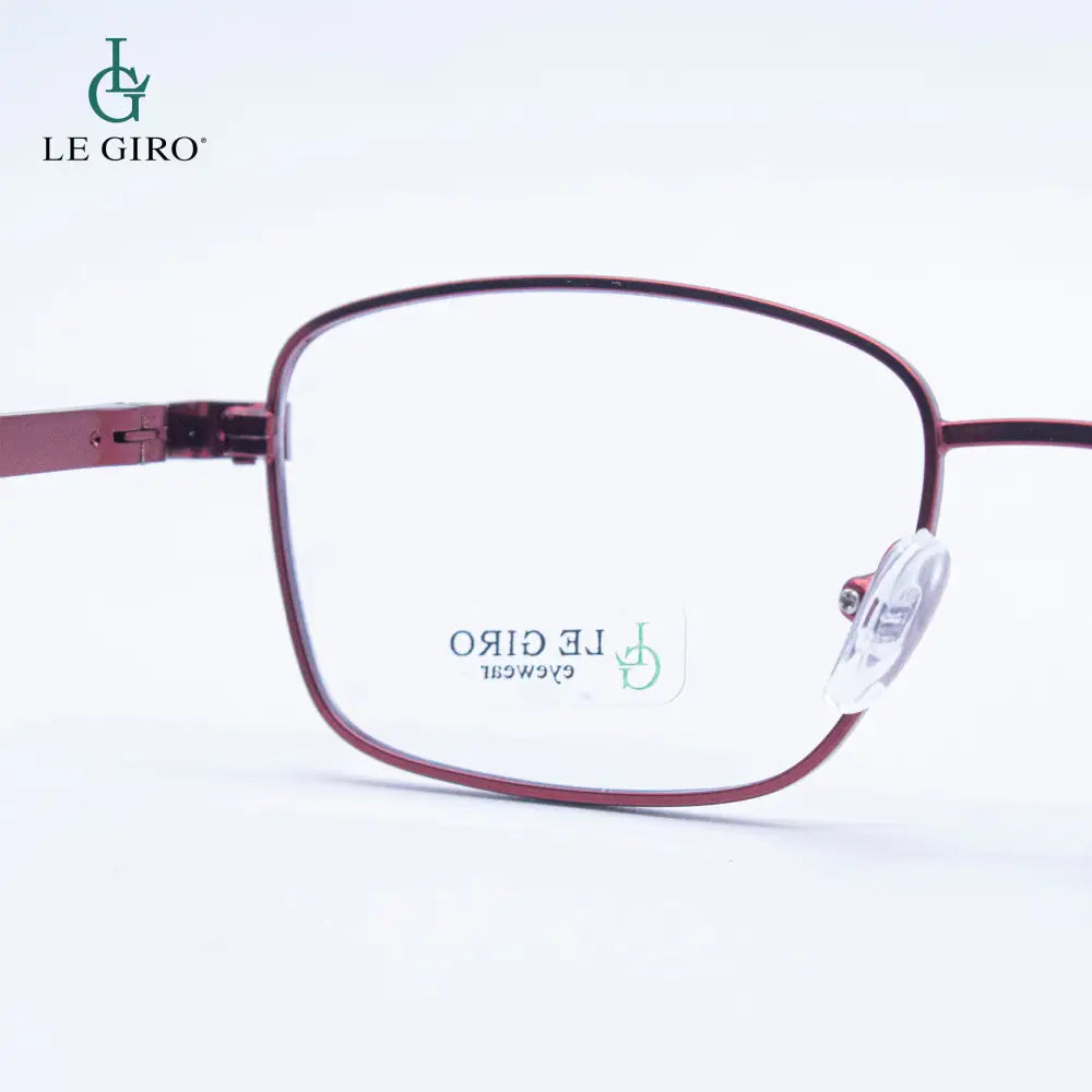 Lentes ópticos marco rojo detalle del marco