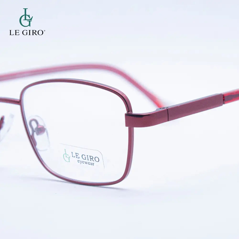 Lentes ópticos marco rojo con antirreflejo y filtro UV